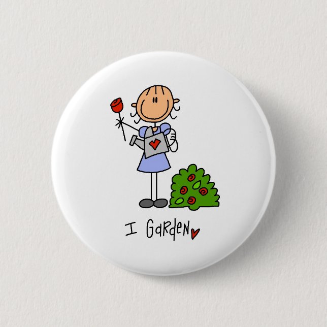 I Garden 2 Inch Round Button (Front)