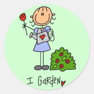 I Garden Tshirts and Gifts Classic Round Sticker