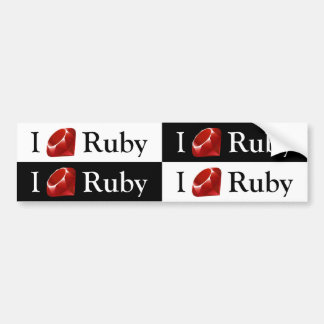 I Gem Ruby (4-up) Bumper Sticker
