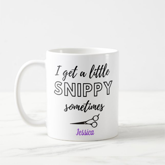 I Get A Little Snippy Sometimes Hairstylist Mug (Left)
