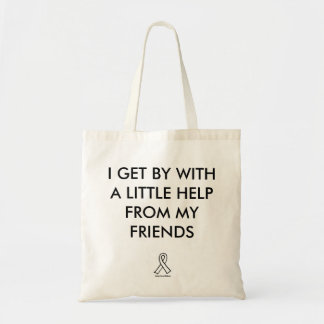 "I get by..." slogan tote
