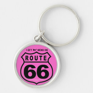 "I get my kicks on Rt 66" Keychain