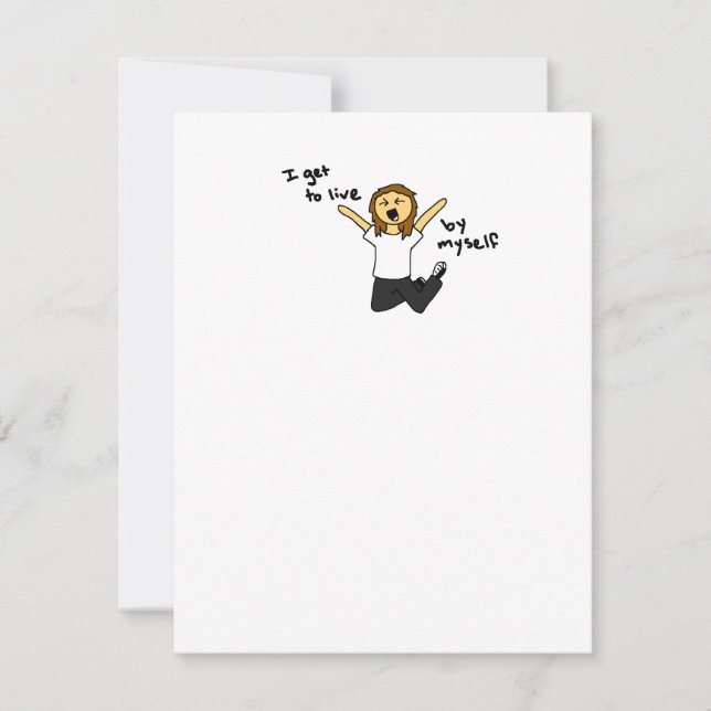 I Get to Live by Myself - Invitations (Front)