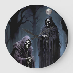 I Gets Chills in the Pale Moonlight Large Clock