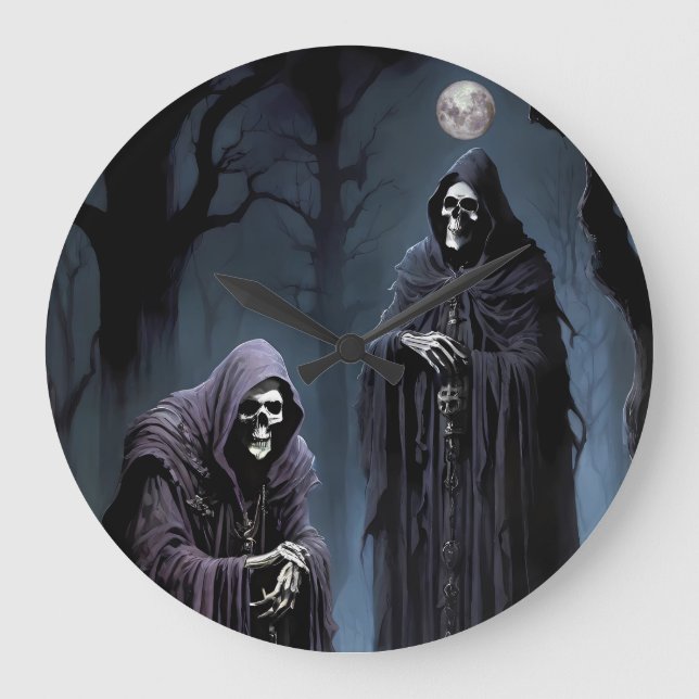 I Gets Chills in the Pale Moonlight Large Clock (Front)