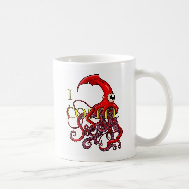 I (Giant Squid Attack) Coffee Mug (Right)