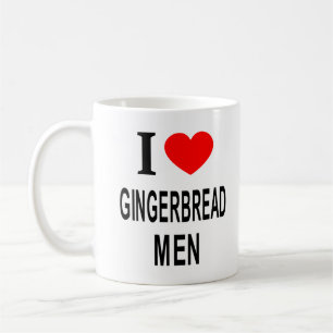 I ❤️ GINGERBREAD MEN I LOVE GINGERBREAD MEN I HEAR COFFEE MUG