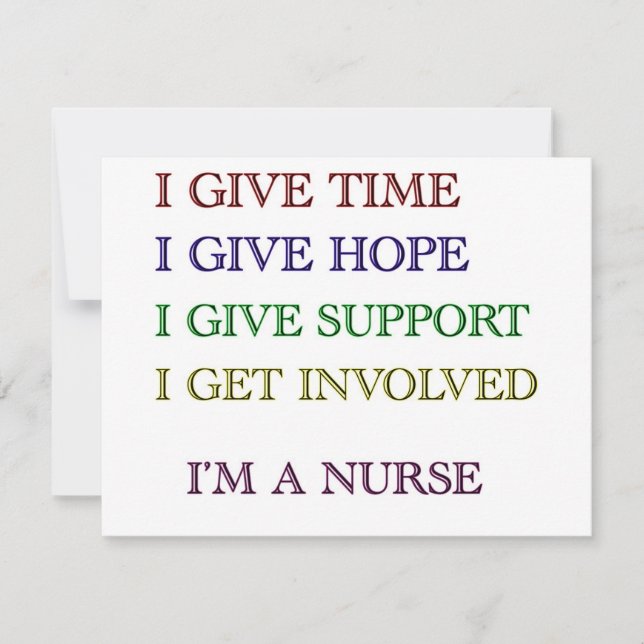 I GIVE, I'M A NURSE (Front)