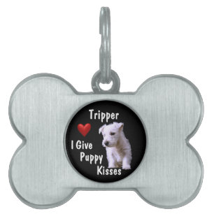 I Give Puppy Kisses Pet Tag -  Customize It!