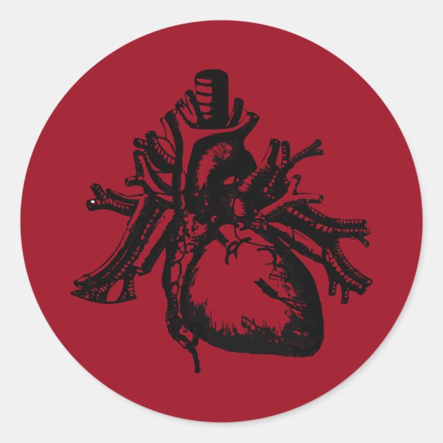I GIve You My Heart Classic Round Sticker (Front)