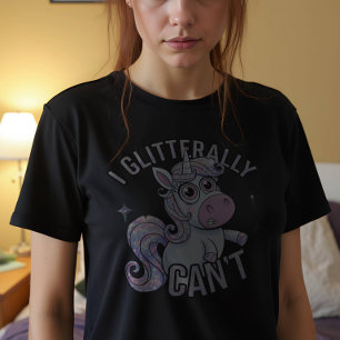 I Glitterally Can't Unicorn T-Shirt