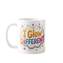 I Glow Different Colourful Motivational Mug