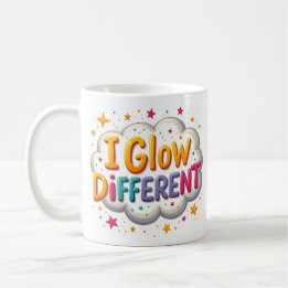I Glow Different Colourful Motivational Mug