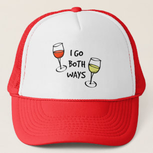 I Go Both Ways Wine Glasses Trucker Hat