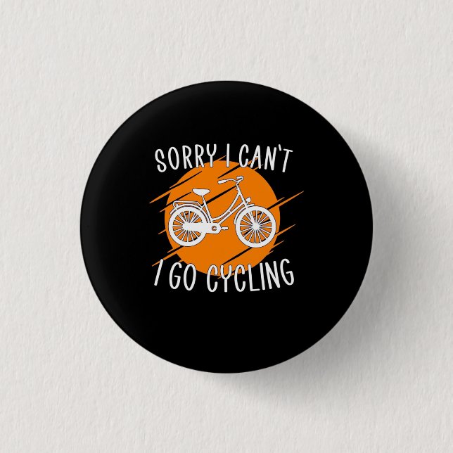 I Go Cycling 1 Inch Round Button (Front)