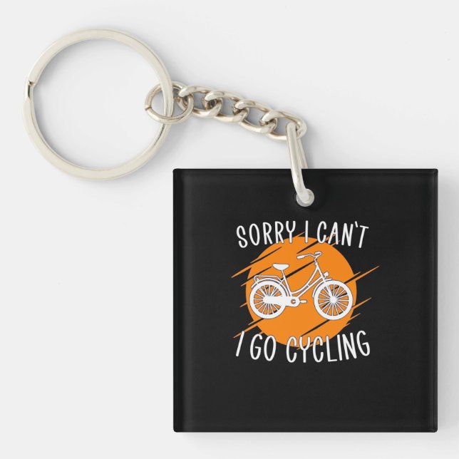 I Go Cycling Keychain (Front)