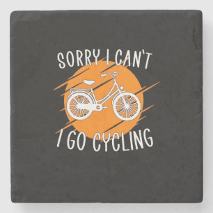 I Go Cycling Stone Coaster