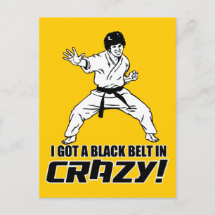 I Got A Black Belt in Crazy Postcard