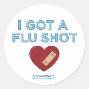 I Got a Flu Shot Classic Round Sticker