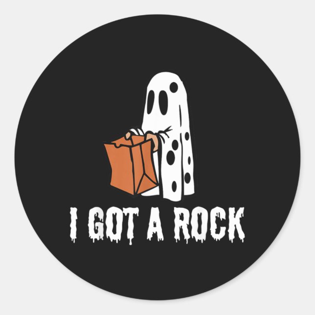 I Got A Rock Halloween Classic Round Sticker (Front)