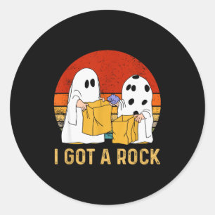 I Got A Rock Shirt Halloween Trick Or Treat Ghost  Classic Round Sticker