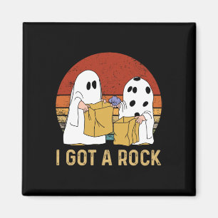 I Got A Rock Shirt Halloween Trick Or Treat Ghost Magnet
