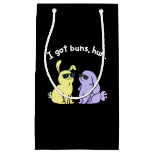 I Got Buns Hun Funny Bunny Rabbit Pun Dark BG Small Gift Bag