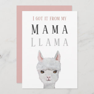 I Got It From My Mama Llama Mother's Day Card
