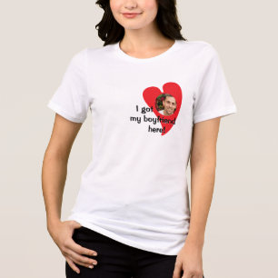 I got my boyfriend here! Photo Custom Tri-Blend Shirt
