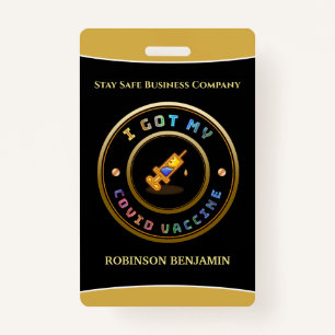 I Got My Covid Vaccine Business Logo Badge