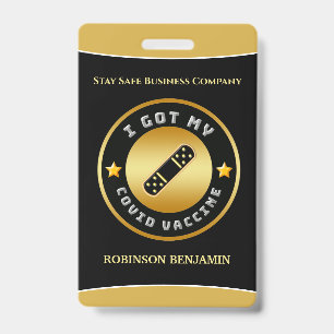 I Got My Covid Vaccine Business Logo Badge