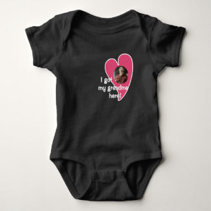 I got my grandma here! Photo Custom - Dark  Baby Bodysuit