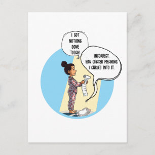 I Got Nothing Done Today Cat Humour Postcard