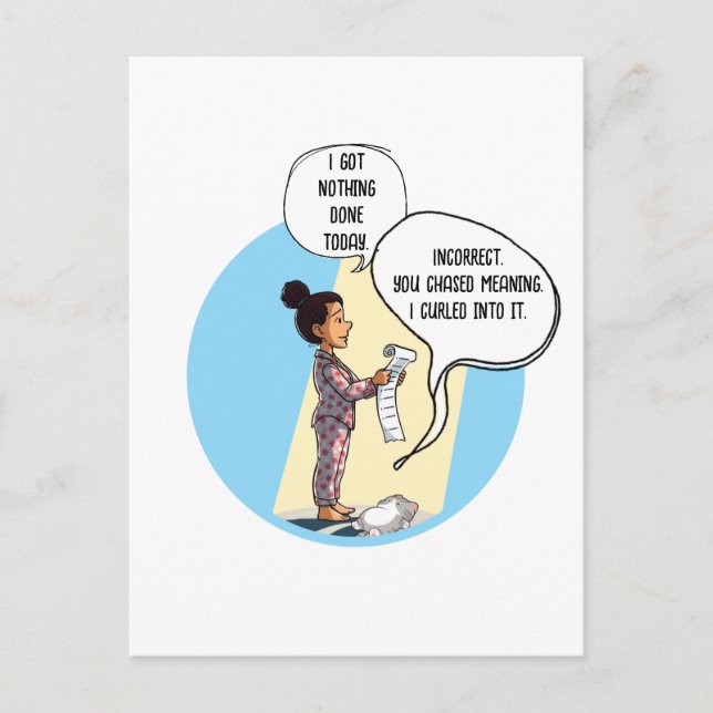 I Got Nothing Done Today Cat Humour Postcard (Front)