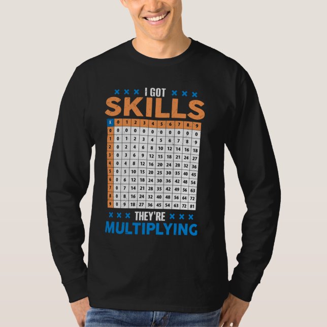I Got Skill Theyre Multiplying Math Class Back To  T-Shirt (Front)