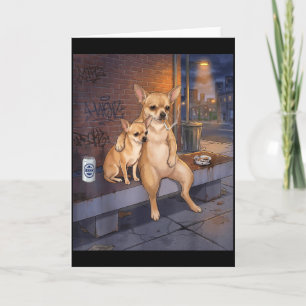 I Got That Dog In Me Funny Chihuahua Smoking Beer Card