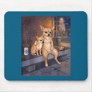 I Got That Dog In Me Funny Chihuahua Smoking Beer  Mouse Pad