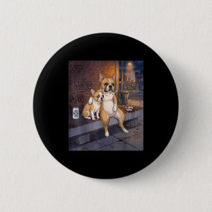 I Got That Dog In Me Funny French Bulldog Smoking 2 Inch Round Button