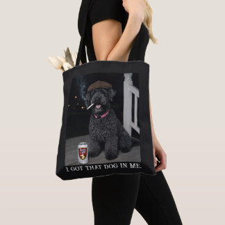 I Got That Dog In Me, Funny Kerry Blue Terrier Tote Bag