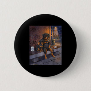 I Got That Dog In Me Funny Rottweiler Smoking Beer 2 Inch Round Button