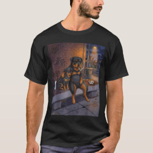 I Got That Dog In Me Funny Rottweiler Smoking Beer T-Shirt