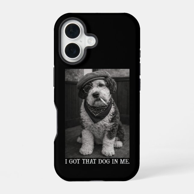I Got That Dog In Me Funny Sheepadoodle Photo iPhone 16 Case (Back)