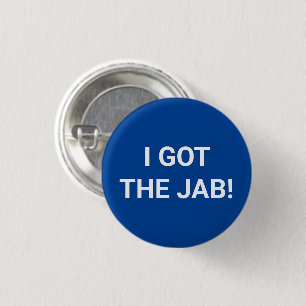 I got the Jab blue white Vaccinated pin button