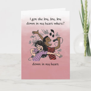 I got the Joy Joy Watercolor Comedy Greeting Card