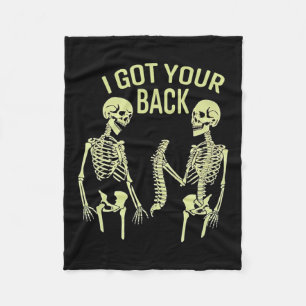 I Got Your Back Halloween Skeleton Skull Sarcastic Fleece Blanket