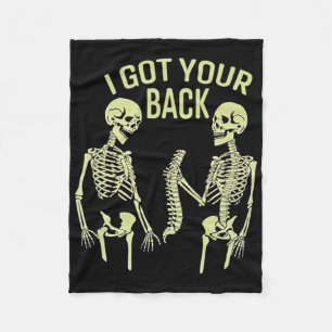 I Got Your Ck Halloween Skeleton Skull Sarcastic  Fleece Blanket