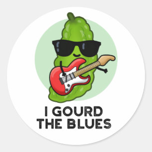 I Gourd The Blues Funny Veggie Pun Classic Round Sticker