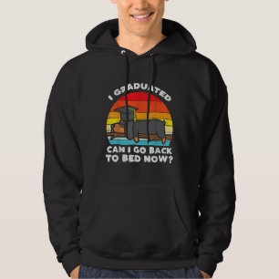 I Graduated Back To Bed Dachshund Dog Senior Class Hoodie
