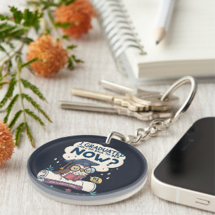 I Graduated Can I Go Back to Bed Now Keychain