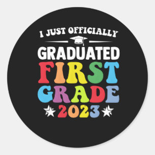 I Graduated First Grade Graduation Class Of 23 Classic Round Sticker
